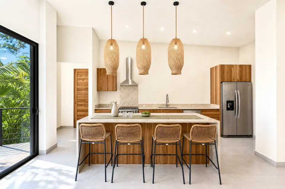 Suite Luna kitchen with marble island